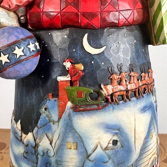Jim Shore Santa Claus Figurine Up On The Housetop Handcrafted Christmas Decor - Picture 6 of 8